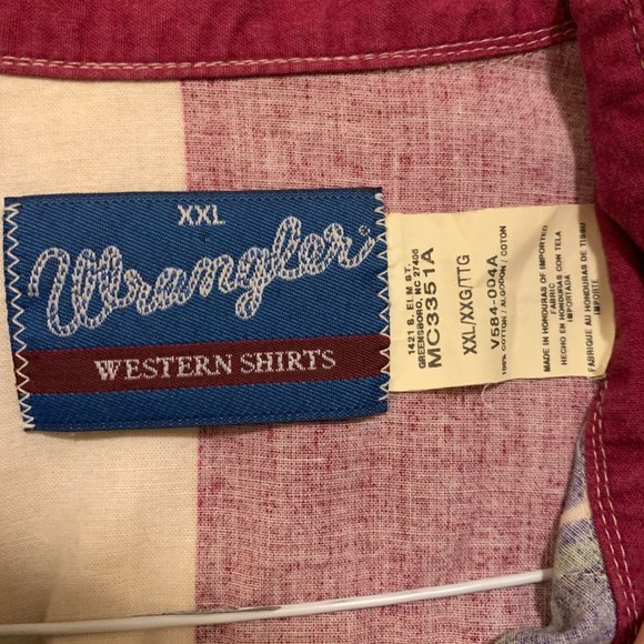 Wrangler XXL Pearl Snap Aztec Southwest Shirt - Picture 4 of 4